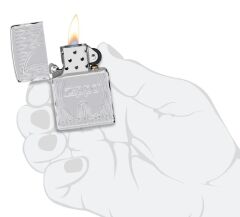 Zippo Armor Flame Polished Chrome Dizayn Çakmak