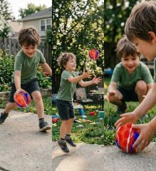 Moon Ball Yüksek Zıplayan Ay Topu - Zıp Zıp Oyuncak Top (Turuncu)