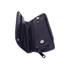 Şahin Siyah Suni Deri Pipo Çantası 101871