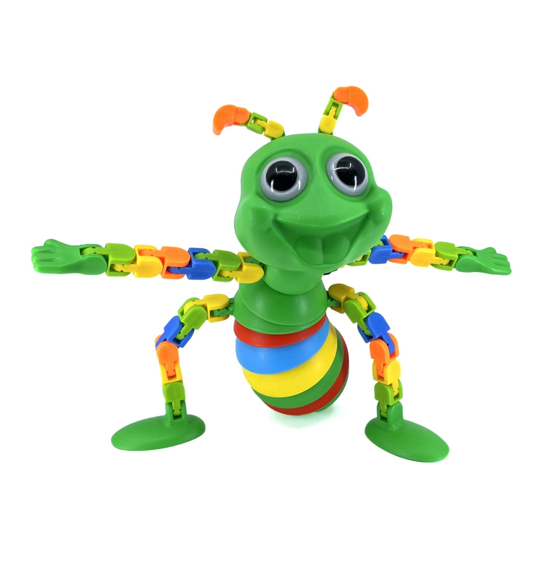 Esnek Eklemli Akrobat Karınca Oyuncak - Hareketli ve Renkli Eğitici Çocuk Oyuncak, Stres Giderici Fidget Toy (Yeşil)