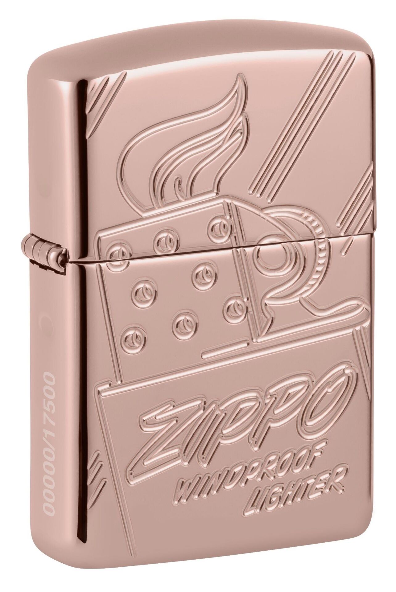 Zippo Armor Script Logo Collectible Dizayn Çakmak Rose Gold