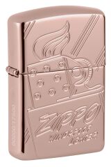 Zippo Armor Script Logo Collectible Dizayn Çakmak Rose Gold