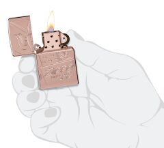 Zippo Armor Script Logo Collectible Dizayn Çakmak Rose Gold