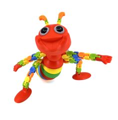 Esnek Eklemli Akrobat Karınca Oyuncak - Hareketli ve Renkli Eğitici Çocuk Oyuncak, Stres Giderici Fidget Toy (Kırmızı)