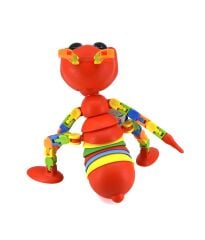 Esnek Eklemli Akrobat Karınca Oyuncak - Hareketli ve Renkli Eğitici Çocuk Oyuncak, Stres Giderici Fidget Toy (Kırmızı)