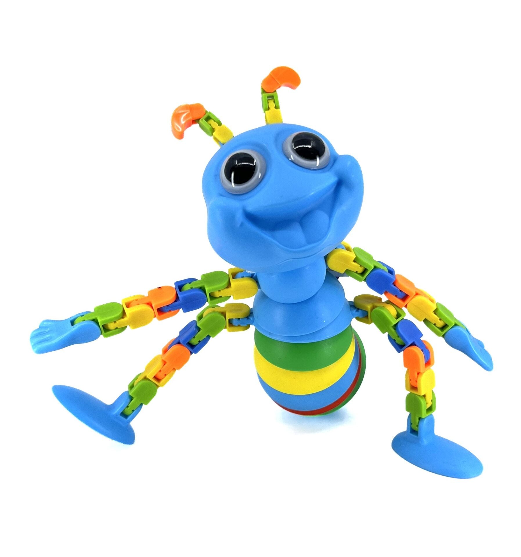 Esnek Eklemli Akrobat Karınca Oyuncak - Hareketli ve Renkli Eğitici Çocuk Oyuncak, Stres Giderici Fidget Toy (Mavi)