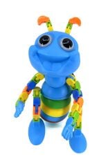 Esnek Eklemli Akrobat Karınca Oyuncak - Hareketli ve Renkli Eğitici Çocuk Oyuncak, Stres Giderici Fidget Toy (Mavi)