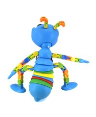 Esnek Eklemli Akrobat Karınca Oyuncak - Hareketli ve Renkli Eğitici Çocuk Oyuncak, Stres Giderici Fidget Toy (Mavi)
