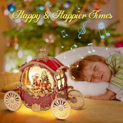 Noel Baba Özel Tasarım Bal Kabağı Işıklı ve Müzikli Kar Küresi