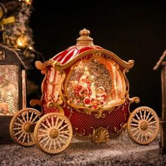 Noel Baba Özel Tasarım Bal Kabağı Işıklı ve Müzikli Kar Küresi