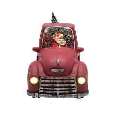 Hediye Dağıtan Noel Baba ve Köpeği Işıklı ve Müzikli Kar Küresi