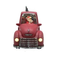 Hediye Dağıtan Noel Baba ve Köpeği Işıklı ve Müzikli Kar Küresi