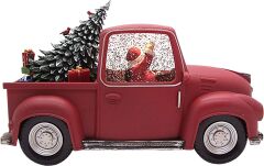 Hediye Dağıtan Noel Baba ve Köpeği Işıklı ve Müzikli Kar Küresi