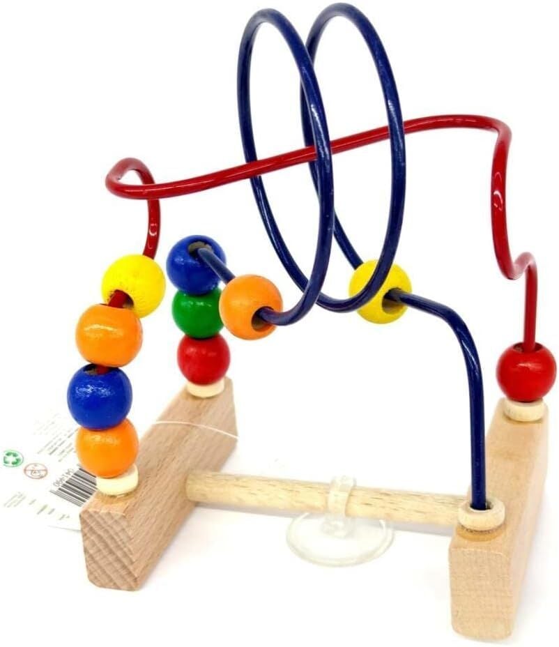 Ahşap Mini Eğitici Ve Zeka Koordinasyon Boncuklu Mama Sandalyesi Oyuncağı