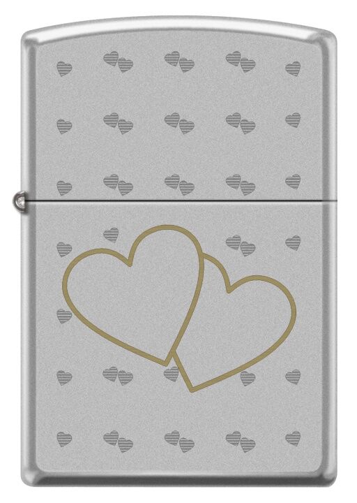 Zippo Two Tone Hearts - İki Kalp Dizayn Çakmak