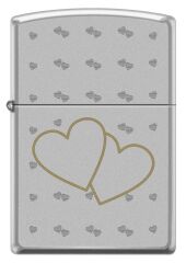 Zippo Two Tone Hearts - İki Kalp Dizayn Çakmak