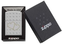 Zippo Two Tone Hearts - İki Kalp Dizayn Çakmak