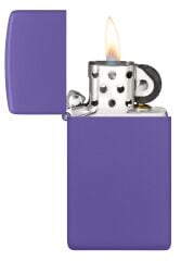 Zippo Slim Mor-Purple Matte Dizayn Çakmak