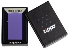 Zippo Slim Mor-Purple Matte Dizayn Çakmak