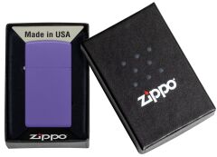 Zippo Slim Mor-Purple Matte Dizayn Çakmak