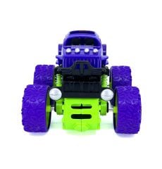Mor Yeşil Dev Tekerlekli Oyuncak Canavar Kamyon - Süspansiyonlu Monster Truck Off-Road Araba