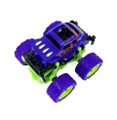 Mor Yeşil Dev Tekerlekli Oyuncak Canavar Kamyon - Süspansiyonlu Monster Truck Off-Road Araba