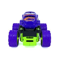 Mor Yeşil Dev Tekerlekli Oyuncak Canavar Kamyon - Süspansiyonlu Monster Truck Off-Road Araba