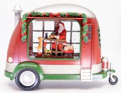 Noel Baba Karavan Işıklı ve Müzikli Kar Küresi