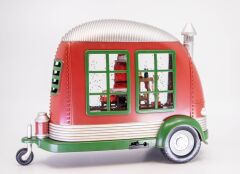 Noel Baba Karavan Işıklı ve Müzikli Kar Küresi