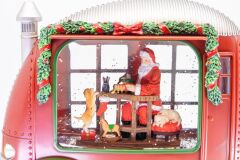 Noel Baba Karavan Işıklı ve Müzikli Kar Küresi