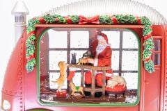 Noel Baba Karavan Işıklı ve Müzikli Kar Küresi