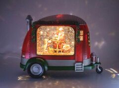 Noel Baba Karavan Işıklı ve Müzikli Kar Küresi