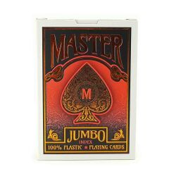 Jumbo Plastik Oyun Kartı Destesi / Kırmızı