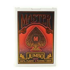 Jumbo Plastik Oyun Kartı Destesi / Kırmızı