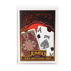 Jumbo Plastik Oyun Kartı Destesi / Kırmızı