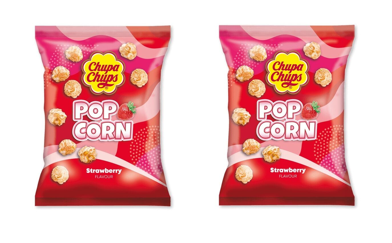 Chupa Chups Pop Corn Strawberry - Çilek Aromalı Patlamış Mısır 90 gr (2 ADET)
