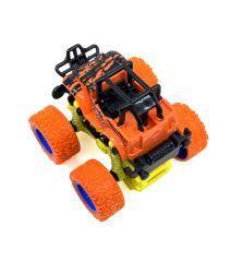 Turuncu Siyah Dev Tekerlekli Oyuncak Canavar Kamyon - Süspansiyonlu Monster Truck Off-Road Araba