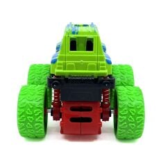 Yeşil Mavi Dev Tekerlekli Oyuncak Canavar Kamyon - Süspansiyonlu Monster Truck Off-Road Araba