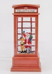 Noel Baba Ve Geyik Işıklı ve Müzikli Kar Küresi