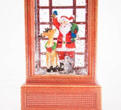 Noel Baba Ve Geyik Işıklı ve Müzikli Kar Küresi