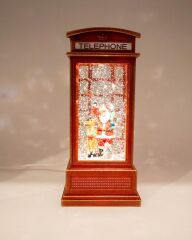 Noel Baba Ve Geyik Işıklı ve Müzikli Kar Küresi