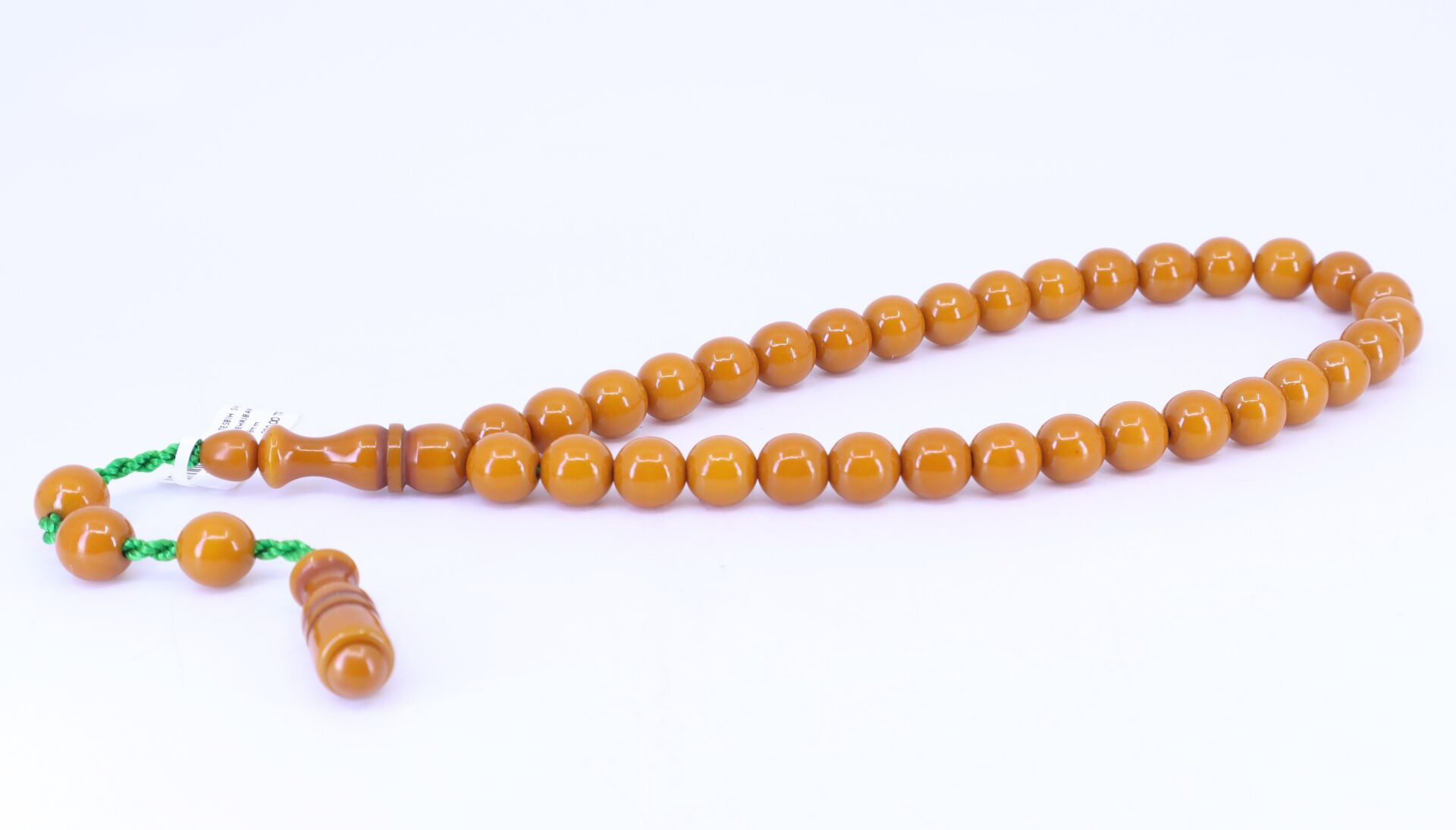 Küre Kesim Sıkma Kehribar Tesbih 9 x 9 mm 0997