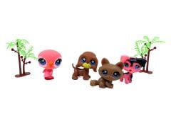 Lovely Zoology Friends Mini Hayvan Figürleri ve PeluşOyun Seti - 4'lü Figür ve Aksesuar Seti