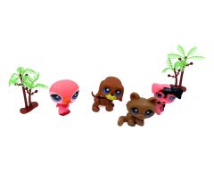 Lovely Zoology Friends Mini Hayvan Figürleri ve PeluşOyun Seti - 4'lü Figür ve Aksesuar Seti