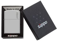 Zippo Classic Logo Satin Chrome Dizayn Çakmak