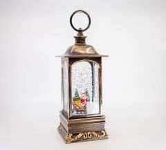 Noel Baba Ak Agaç Işıklı ve Müzikli Kar Küresi