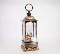 Noel Baba Ak Agaç Işıklı ve Müzikli Kar Küresi