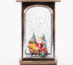 Noel Baba Ak Agaç Işıklı ve Müzikli Kar Küresi