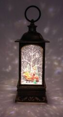 Noel Baba Ak Agaç Işıklı ve Müzikli Kar Küresi