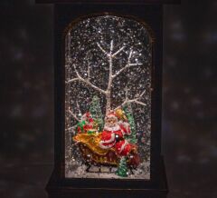 Noel Baba Ak Agaç Işıklı ve Müzikli Kar Küresi